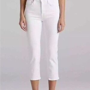 NWT EDWIN Women’s Bree Mid Rise Crop Straight Leg Ivory Jeans - Size 31